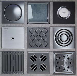 Grilles for shower drainage ..
